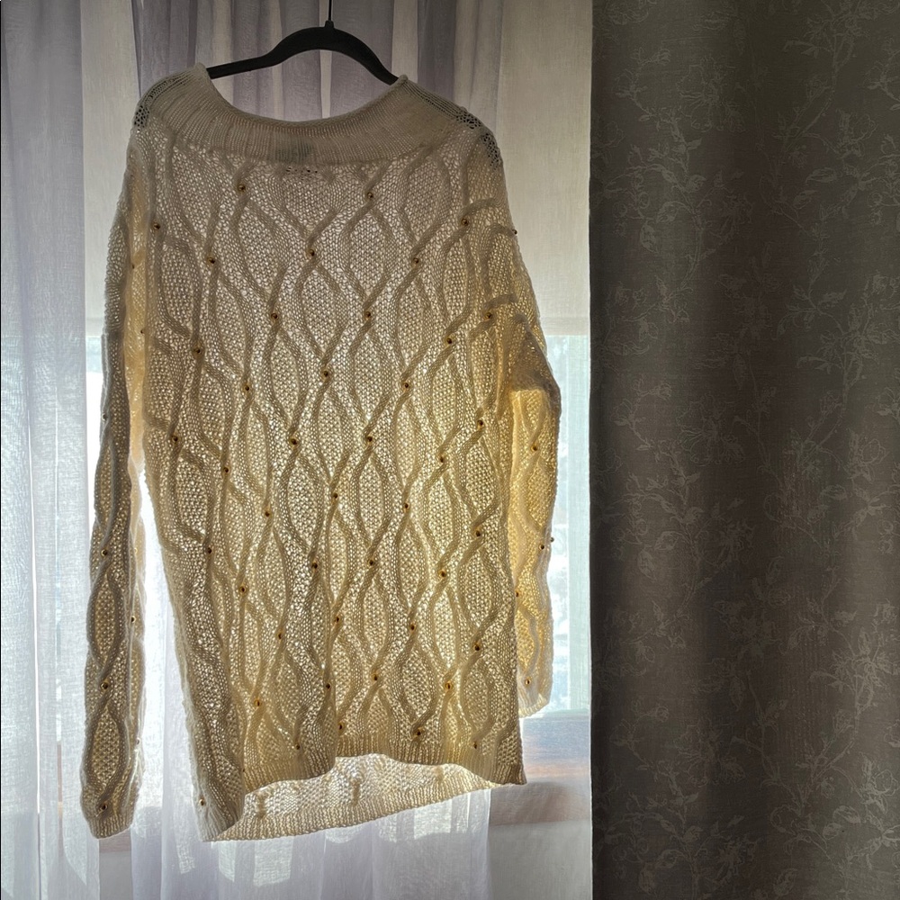 Vintage Richard Sport long beautiful cream color sweater